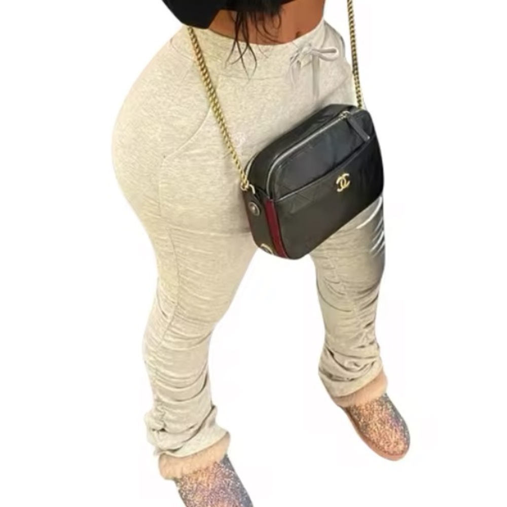 Stacked sweatpant grey women’s small